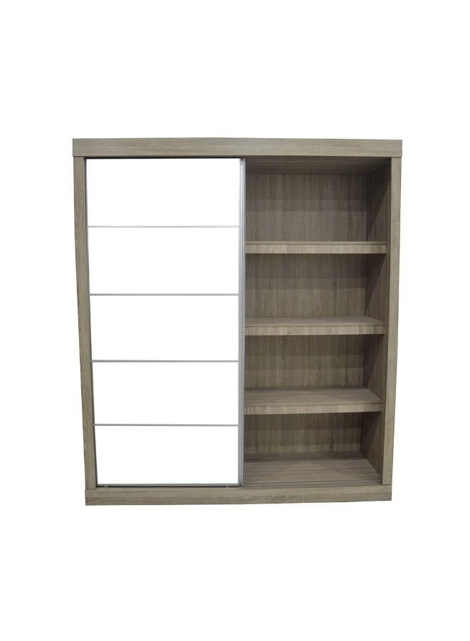 DANUBE HOME Supreme New 2Door Large Sliding Door Wardrobe With Mirrors | Sturdy Closet Clothes Storage Cupboard | Modern Design Space Saving Cabinet For Bedroom L182xW57.5xH210cm-French Sonoma Oak - Image 2