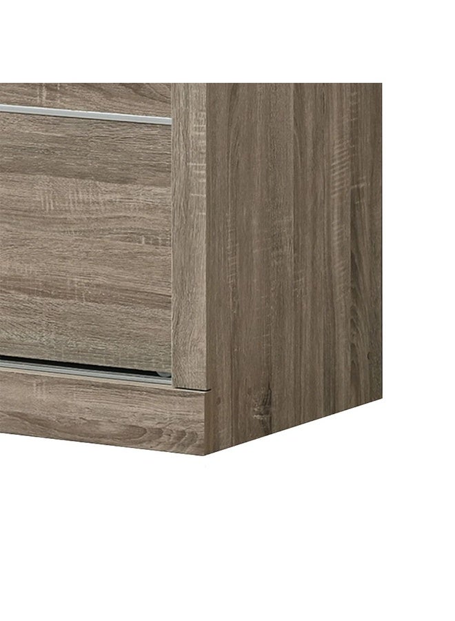 DANUBE HOME Supreme New 2Door Large Sliding Door Wardrobe With Mirrors | Sturdy Closet Clothes Storage Cupboard | Modern Design Space Saving Cabinet For Bedroom L182xW57.5xH210cm-French Sonoma Oak - Image 5