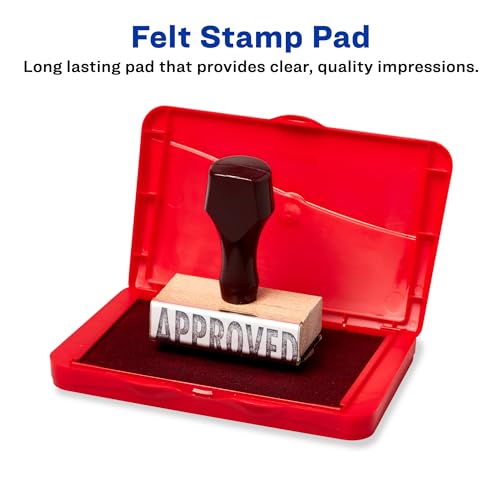 Carter's Felt Red Stamp Pad, 2.75 x 4.27 Inch Ink Pad (21071) - Image 2