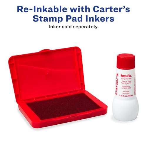 Carter's Felt Red Stamp Pad, 2.75 x 4.27 Inch Ink Pad (21071) - Image 4