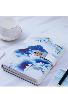 Exquisite Blue Leather Diary with Lock, Refillable Faux Leather Journal, Elegant Pattern Design, Writing Notebook with Pen Holder, A5 Size - pzsku/ZF8E1DFDA38A9C6684520Z/45/_/1723112781/05f50d03-2d92-469e-9577-a1c545ccdb0d