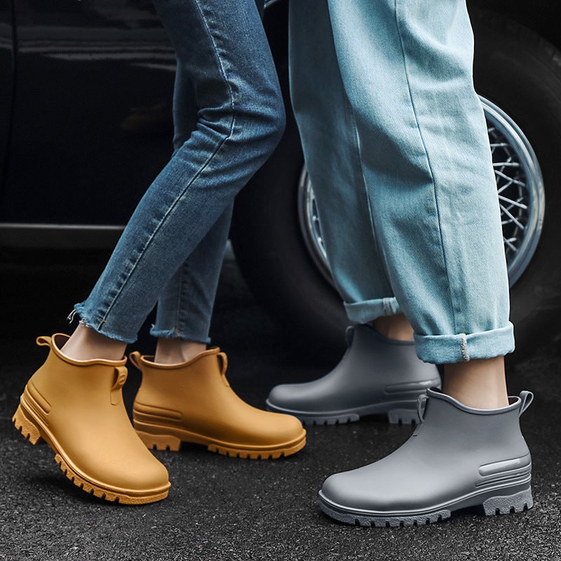 Couple Rain Shoes Men'S Waterproof Wear-Resistant Rain Boots Women'S Fleece-Lined Warm-Keeping Lightweight Soft Bottom Water Shoes For Kitchen Car Wash - Image 3