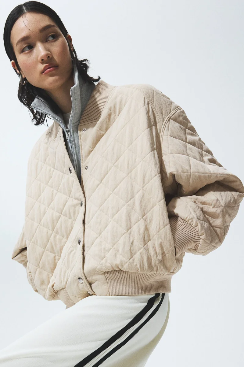 H&M Quilted bomber jacket