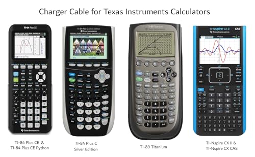 ienza USB Power and Data Cable for Texas Instruments Calculators, TI-84 Plus CE, TI-84 Plus C Silver Edition, TI 89 Titanium, TI Nspire CX/TI Nspire CX CAS Graphing Calculators - Image 2