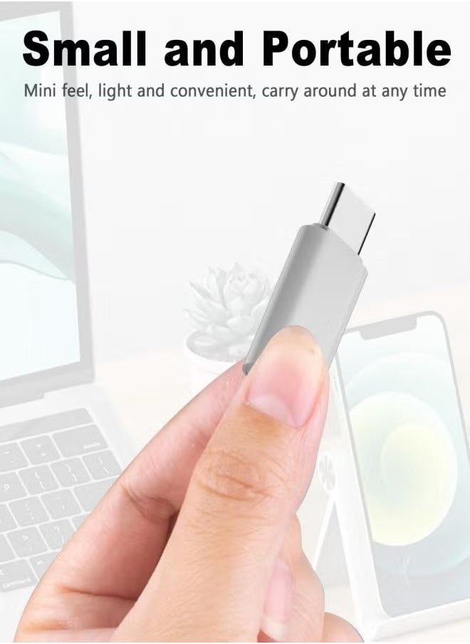 Generic - 2 Pack USB C to Lightning Microphone Adapter, USB C Male to Lightning Female Adapter for Wireless Lavalier Microphone for iPhone 16/15 Plus Pro Max, iPad Pro/Air, Not for Headphone/Data(-White) - Image 1