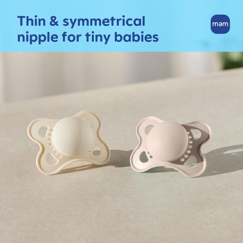 MAM Original Matte Baby Pacifiers 0-6 Months, Binky for Newborn Babies, BPA-Free Skin Soft Silicone Nipple, Easy to Clean, Developed with Medical Experts, 4 Count, Made in Europe - Image 5