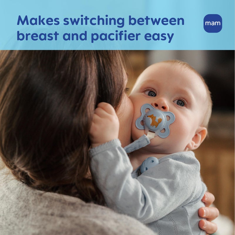 MAM Original Matte Baby Pacifiers 0-6 Months, Binky for Newborn Babies, BPA-Free Skin Soft Silicone Nipple, Easy to Clean, Developed with Medical Experts, 4 Count, Made in Europe - Image 4