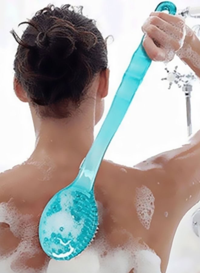 NIBEMINENT Bath Brush Blue/White 36.5x3x7cm - Image 2