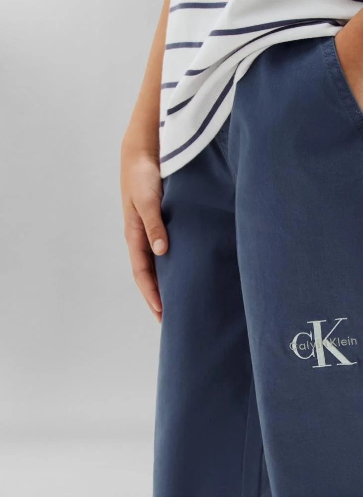 Calvin Klein Jeans Nightshadow Blue Essential Tapered Woven Joggers for Men | Best Price UAE