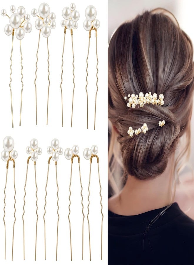 CYUXING 9Pcs Pearl Wedding Hairpin, Exquisite Wedding Accessories, Beautiful Pearl Hair Pins Decorations for Women, Bridal Hair Pins Decor Suitable for Brides Bridesmaids Hosts - Image 1