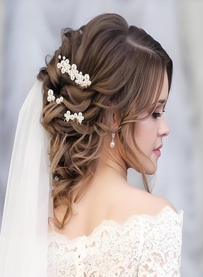 CYUXING 9Pcs Pearl Wedding Hairpin, Exquisite Wedding Accessories, Beautiful Pearl Hair Pins Decorations for Women, Bridal Hair Pins Decor Suitable for Brides Bridesmaids Hosts - Image 3