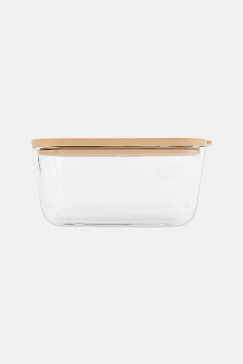 Muy Mucho Borosilicate Glass Hermetic Food Container 800 ml, Transparent - Image 1