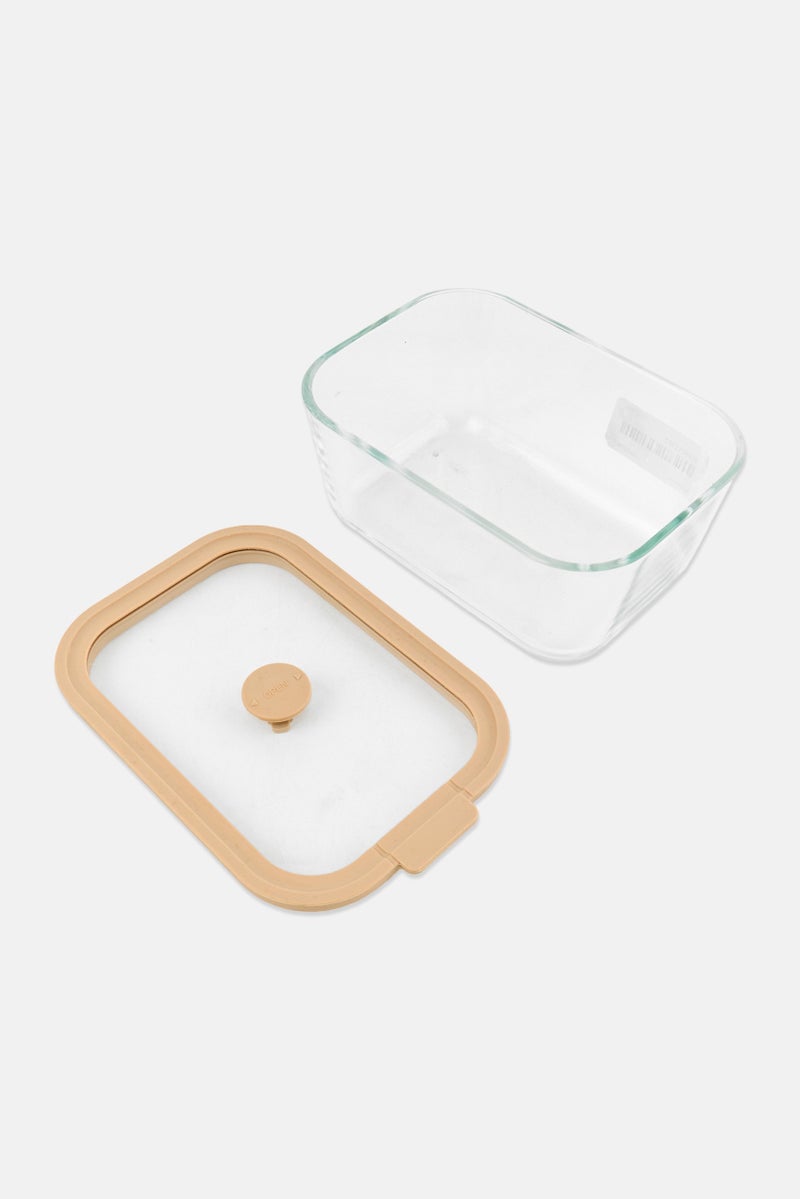 Muy Mucho Borosilicate Glass Hermetic Food Container 800 ml, Transparent - Image 2