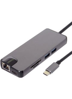 Type-C USB 3.1 8in1 4K HDMI VGA Micro Sd Rj-45 with 2 USB Charge Inputs