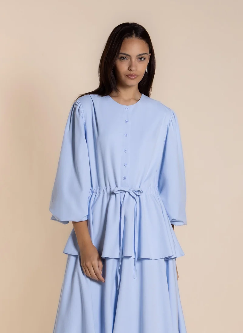 شايبس MAXI DETAILED RUFFLE DRESS