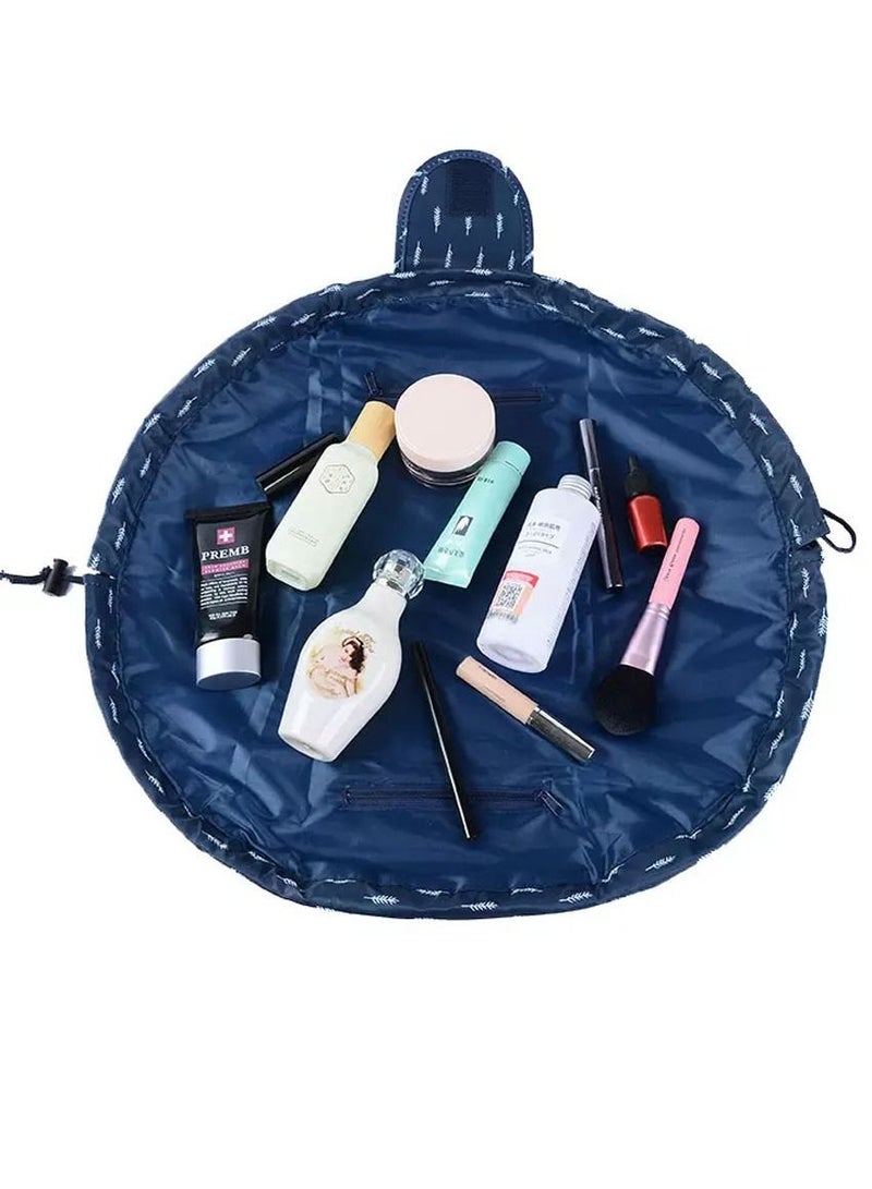 MARGOUN Makeup Bag Drawstring Travel Cosmetic Bag Round Magic Toiletry Beauty Kit Pouch - Image 2