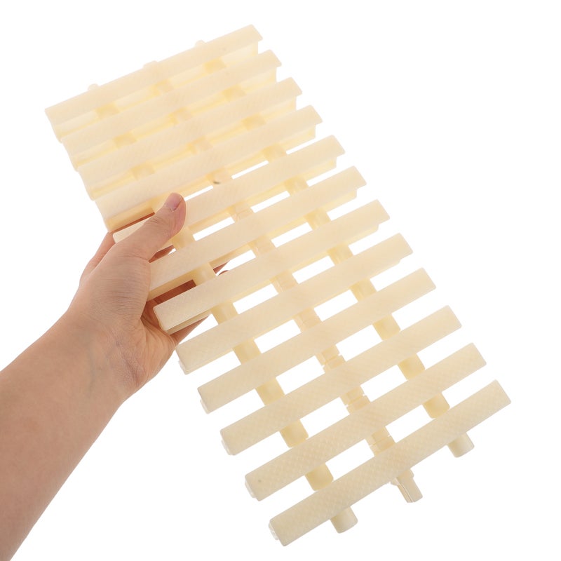 Light Yellow Outdoor Plastic Pool Overflow Grating Mat for Balcony and Shower Safety - Image 3
