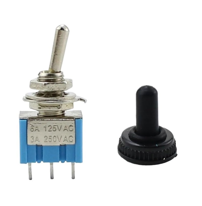 MTS 102 103 Toggle Switch SPDT DPDT 6A 125VAC On Off On Mini Switch 5pcs MST 103 With Cap - Image 2