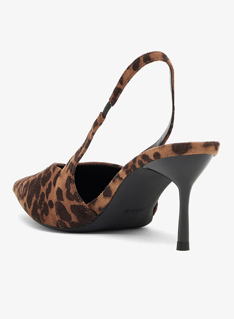 Ginger  Leopard Print Mid Heel Pumps for Women | Best Price UAE