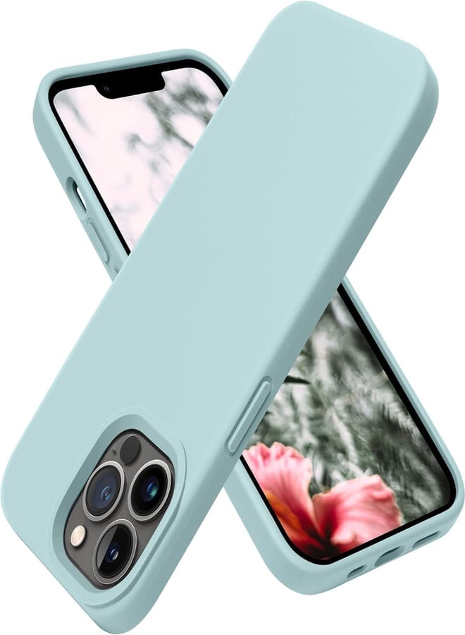 Next Next store Compatible with iPhone 12 Pro Max Case, Liquid Silicone Case, Full Body Protective Cover, Shockproof, Slim Phone Case, Anti-Scratch Soft Microfiber Lining (Turquoise)