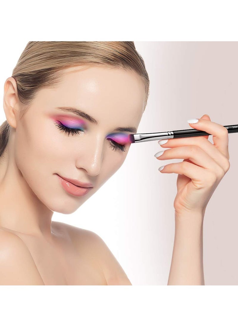 EIGSHOW Eyeshadow Smudge Brush Short Shader Precision Makeup Brush High-End Small Eyeshadow Brush for Creasing & Cat Eye Makeup Look - Premium Quality - Cruelty Free E806 Black  - Image 3