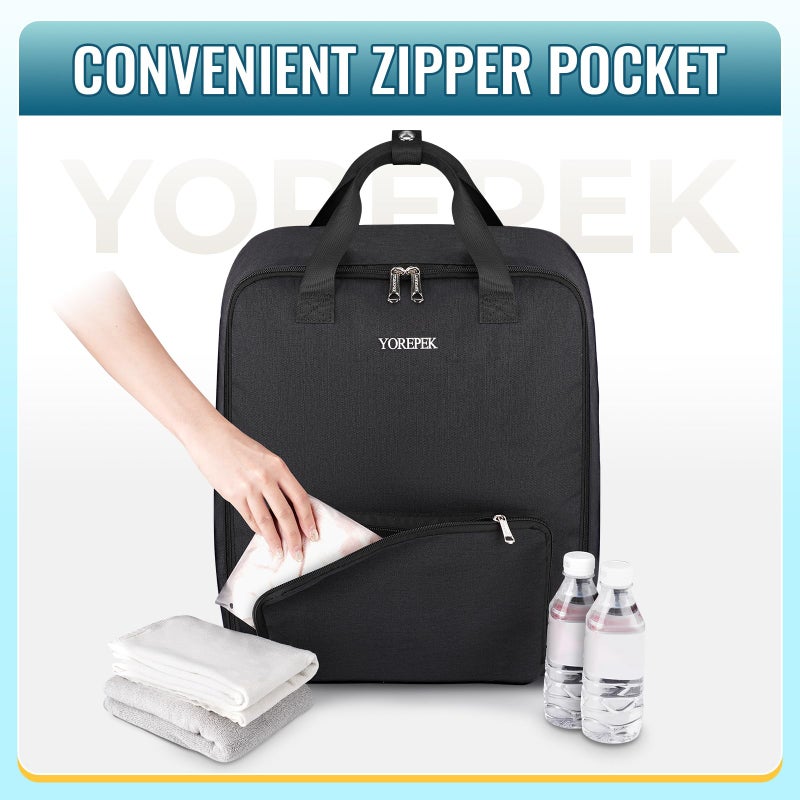 Yorepek Backless Booster Car Seat Travel Bag Backpack For Airplane  Foldable Booster Car Seat Cover With Lauggage Strap  Compact Stroller Bag For Airplane Fits For Gb Pockit(All Black) - Image 5