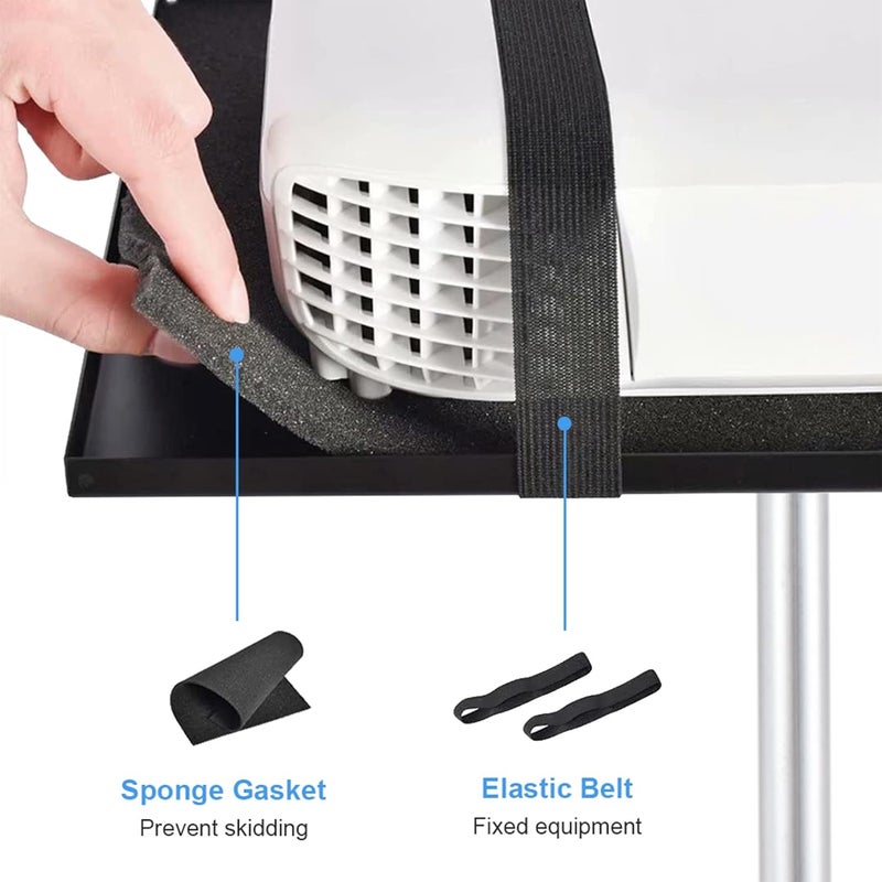 Portable Adjustable Projector Tripod Stand with Tray and Carry Bag - Image 3