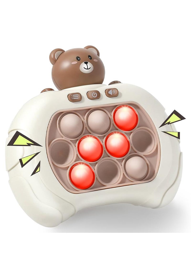 EzzySo ألعاب التململ الإلكترونية السريعة الدفع المضيئة للبالغين والأطفال مع حبل قصير، لعبة ألغاز آلة دفع البوب الفقاعات فيدجيت لعبة حسية هدايا عيد الميلاد - Image 1