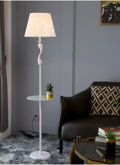 Glanfen Creative LED Floor Lamp With Coffee Table Nordic Iron Art Standing Lamp With Tray Table For Living Room Bedroom Office Vertical Bedside Standing Light  - Image 1