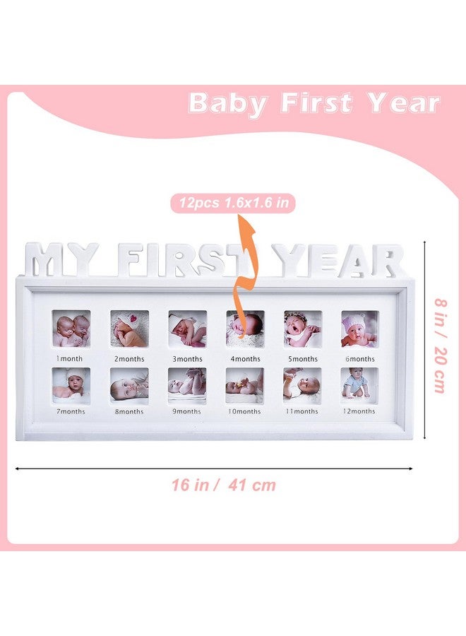 MICKYU Baby Monthly Milestone Picture Frame My First Year Picture Frame 12 Months Perfect New Mom Gift And Nursery Decor - Image 3