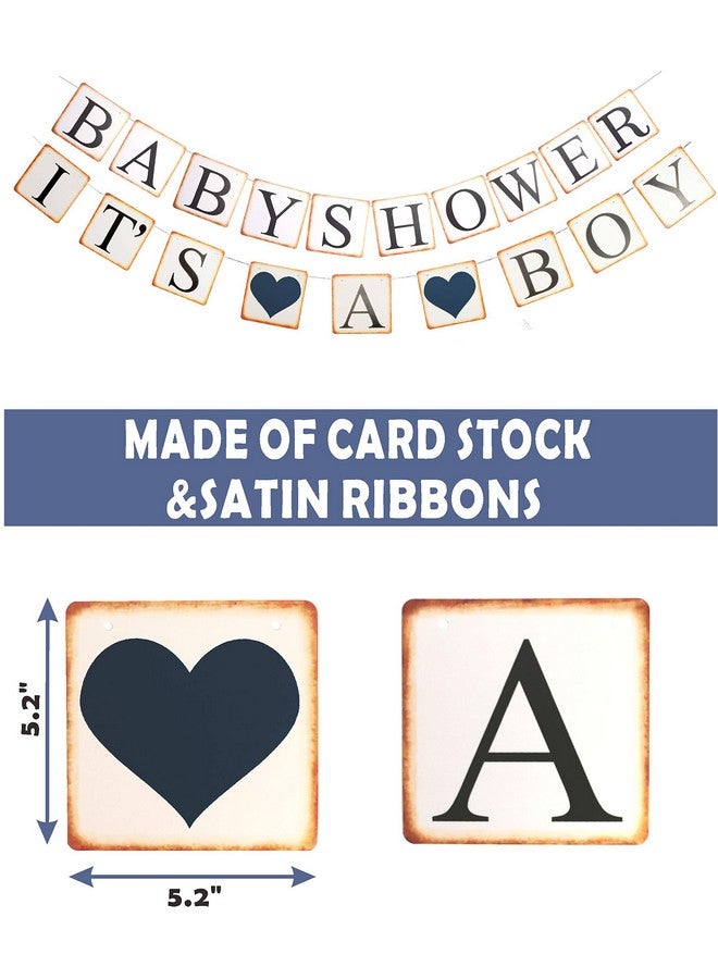 MEANT2TOBE Baby Shower for Boy, It's a Boy, Baby Shower Decorations, Grey Elephant Baby Shower, Blue Baby Shower Decorations For Boy, Baby Shower Decoration Elephant Theme, It‘s A Boy Party Decor - Image 2