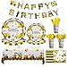 Cecnamt Construction Birthday Decorations 170 Pcs Construction Birthday Party Supplies Including Banner Plates Cups Napkins Cutlery and Tablecloths Serves 24 - Image 3