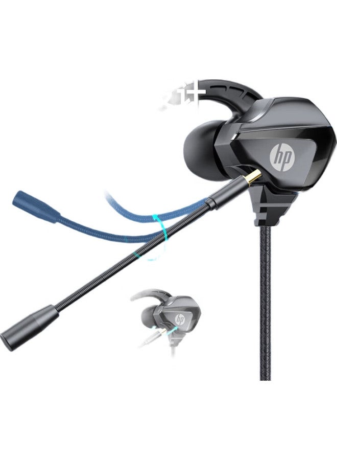 Hp Dhh-3113 Gaming Wired Headset, In-Ear Headphones With Microphone, Smart Noise Cancellation, Microphone For Mobile Phones And Computers, E-Sports, Deep Bass, Pubg, Office, Study, And Music Headphones - Image 2