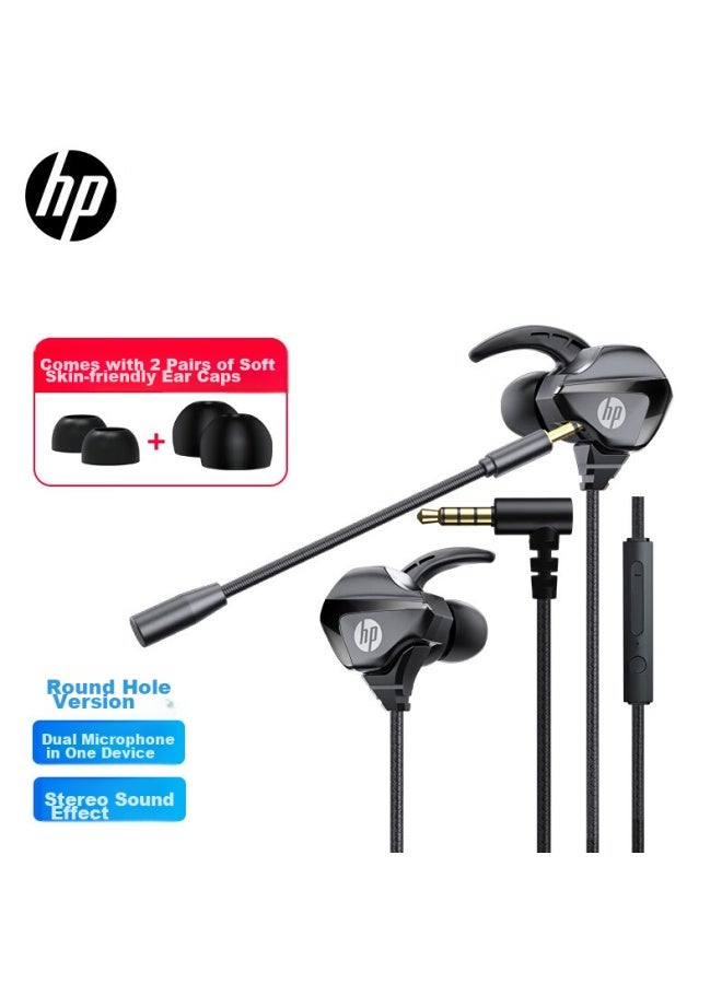 Hp Dhh-3113 Gaming Wired Headset, In-ear Headphones With Microphone, Smart Noise Cancellation, Microphone For Mobile Phones And Computers, E-sports, Deep Bass, Pubg, Office, Study, And Music Headphones - Image 1