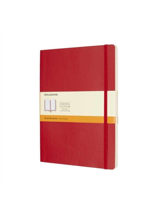 Moleskine Scarlet Red Extra Large Ruled Notebook Soft - Paperback