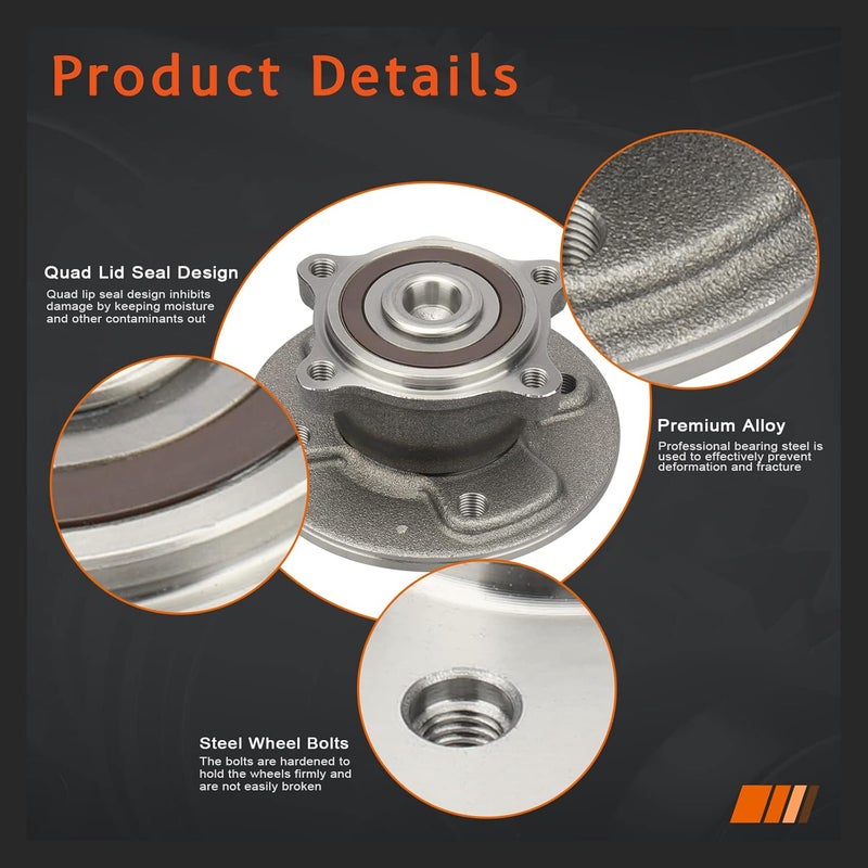 DRIVESTAR 512304 Rear Wheel Hub & Bearing Assembly for Mini Cooper (2002-2006) - Pair - Image 4