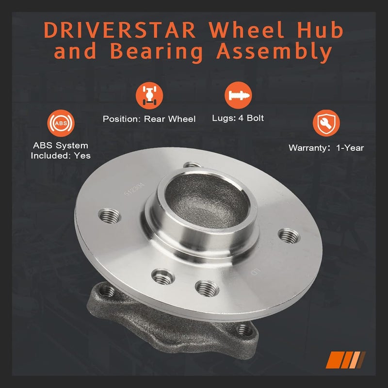 DRIVESTAR 512304 Rear Wheel Hub & Bearing Assembly for Mini Cooper (2002-2006) - Pair - Image 3