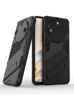Honor X9c Smart - Original Punk Shock-Resistant Case Cover with Built-in Kickstand: Durable, Lightweight, and Shock-Absorbing - Black