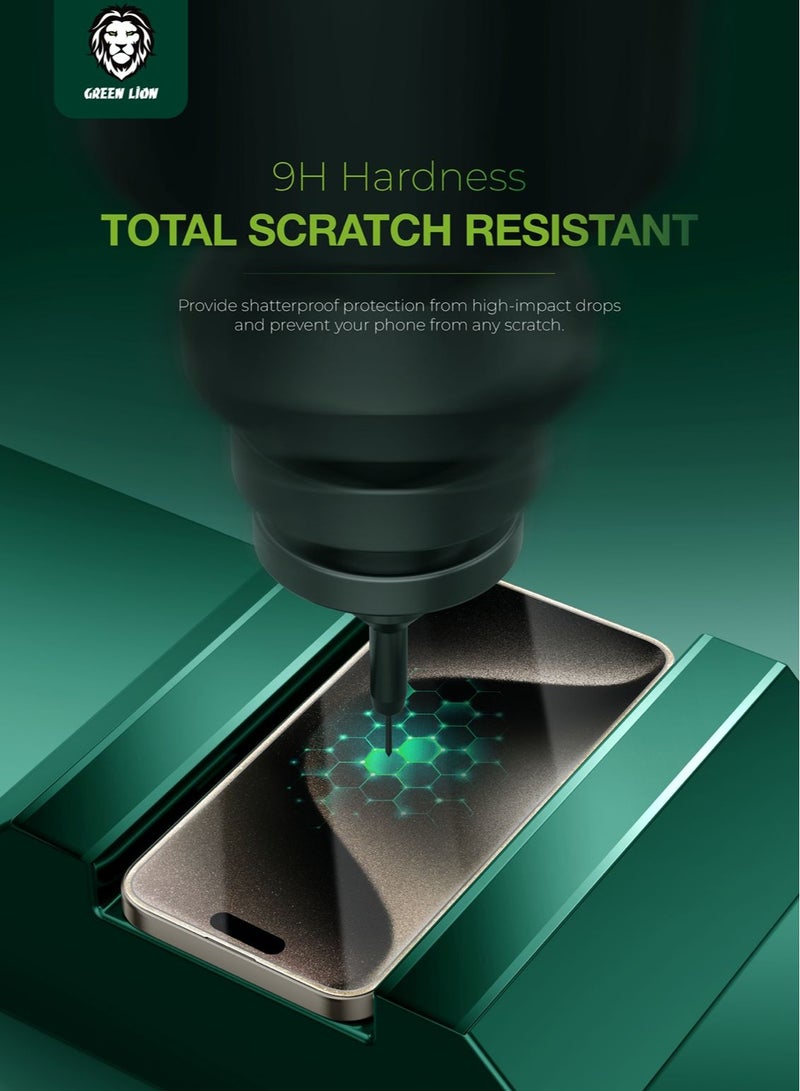 GREEN LION 3D Glitter Curved Screen Protector 9H Hardness No Bubbles Sensitive Touch Ultra Thin Shutterproof Protection  Anti Scratch Full Coverage -  Silver - Image 4