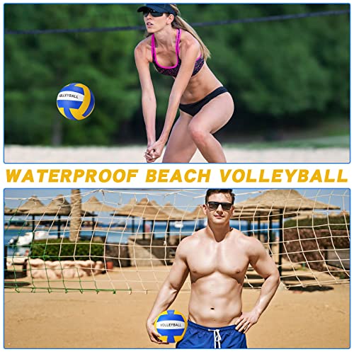 Jerify 4 Pcs Official Size 5 Volleyball Indoor Outdoor Volleyball Soft Training Ball for Beginner Teenager Adult Beach Game Pool Gym Game, Christian Charity Donation Supplies (Blue, Yellow, White) - Image 5