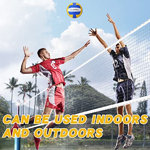 Jerify 4 Pcs Official Size 5 Volleyball Indoor Outdoor Volleyball Soft Training Ball for Beginner Teenager Adult Beach Game Pool Gym Game, Christian Charity Donation Supplies (Blue, Yellow, White) - Image 4