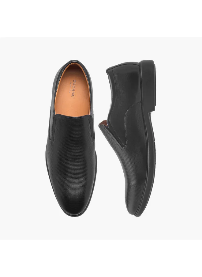 DUCHINI Men's Solid Slip-On Loafers
