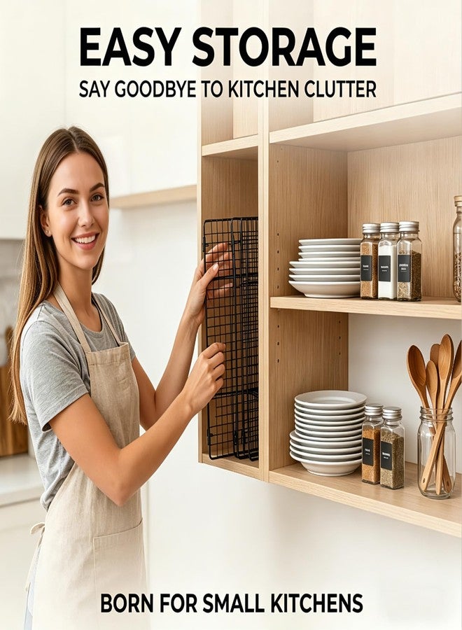 GDLIN 4 Tier Cooling Rack Stackable, 17 * 11 Inch Cookie Cooling Wire Rack for Baking Roasting Grilling, Stackable Baking Racks for Cooking, Bread, Pizza, Cake, Oven and Dishwasher Safe - Image 5