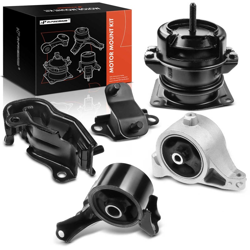 APremium 5PCS Engine Motor Mount and Transmission Mount Set Compatible with Acura MDX 20012002 Honda Pilot 20032004 V6 35L SOHC Automatic Transmission Replace 50800S0KA82 50806S0KA80