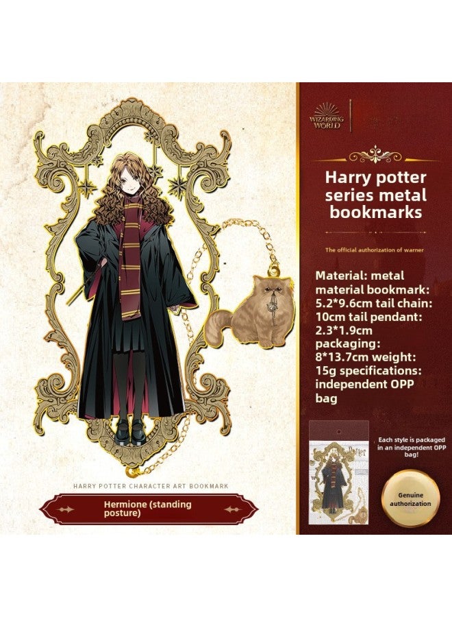 Harry Potter Genuine Metal Bookmark Harry Harry Malfoy Character Bookmark European And American Retro Magic Bookmark - Image 1