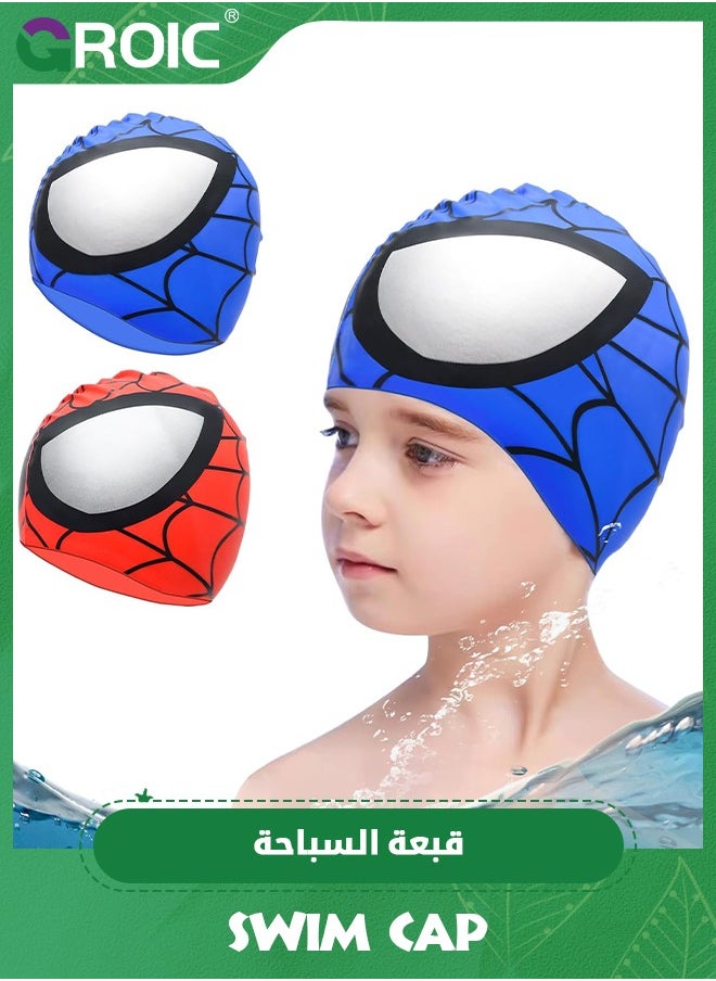 2 Pack Kids Spider Swim Cap Silicone Swimming Cap Waterproof Bath Caps Cartoon Pattern Pool Hat for Boys Girls Age 3-12, Waterproof Bathing Pool Swimming Caps Comfortable Kids Swimming Hats - pzsku/ZF8E306DAD3B267590662Z/45/_/1718782209/3df8da49-e80b-4a79-bb7f-0adbca749b07