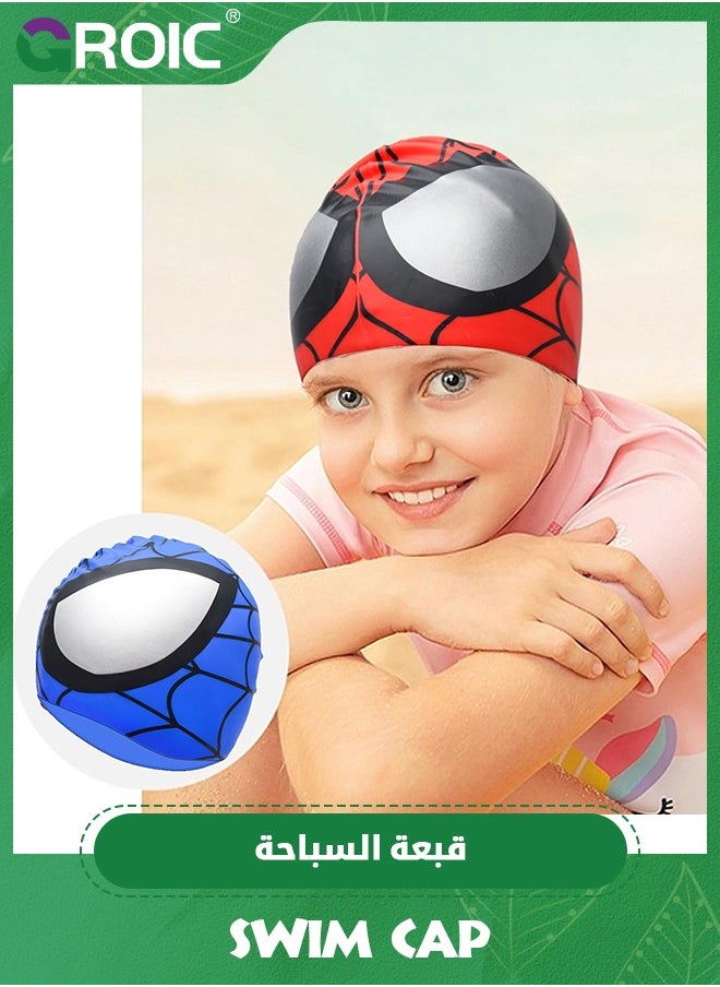 2 Pack Kids Spider Swim Cap Silicone Swimming Cap Waterproof Bath Caps Cartoon Pattern Pool Hat for Boys Girls Age 3-12, Waterproof Bathing Pool Swimming Caps Comfortable Kids Swimming Hats - pzsku/ZF8E306DAD3B267590662Z/45/_/1718782246/3e00f4dc-2e8e-461e-974e-1d6f63e2f6bb