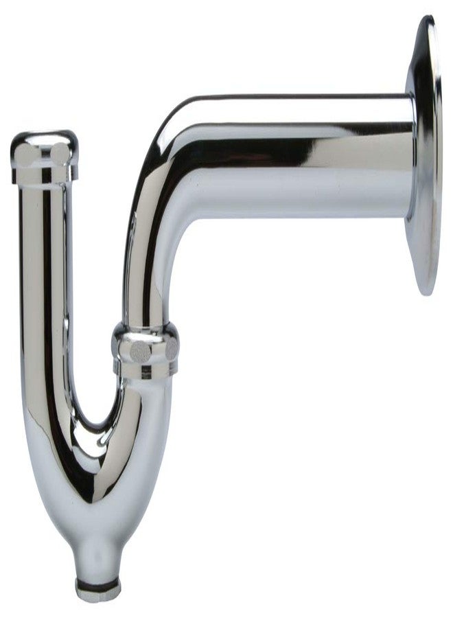 Zurn - zn400-6b Z8700-PC Semi-Cast P-Trap with CO, 1-1/4" x 1-1/4", with 17 Gauge Arm, PC, Brass - Image 1