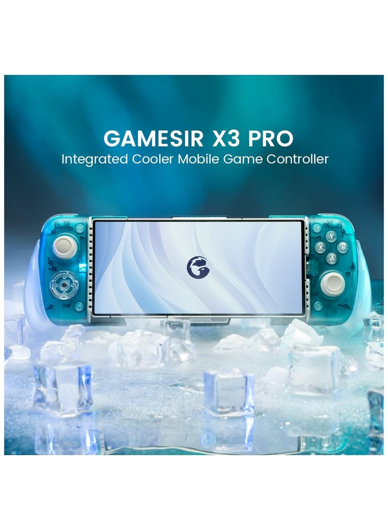 جيم سير وحدة تحكم الألعاب المحمولة GameSir X3 Pro Aurora Borealis مع مبرد لأجهزة Android و iPhone 15، تصميم مريح - وحدة تحكم الهاتف، تدعم Zenless Zone Zero، Cloudy Gaming، Xbox Game Pass - Image 2
