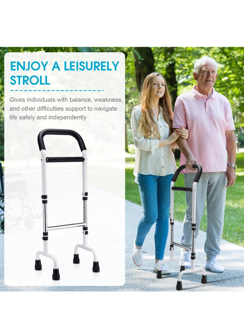 Walking cane standing aids and supports adjustable cane stand assist aid for elderly up to 136kg height adjustable 73-92 cm mobility aids for seniors, adults and assistance